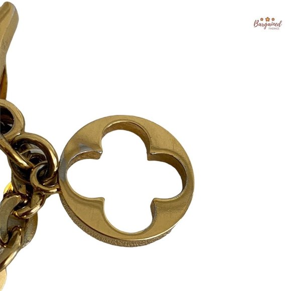 Authentic LOUIS VUITTON Resin Gold Tone Fleur D'etoile Key Ring Bag Charm -2011 - Picture 5 of 9
